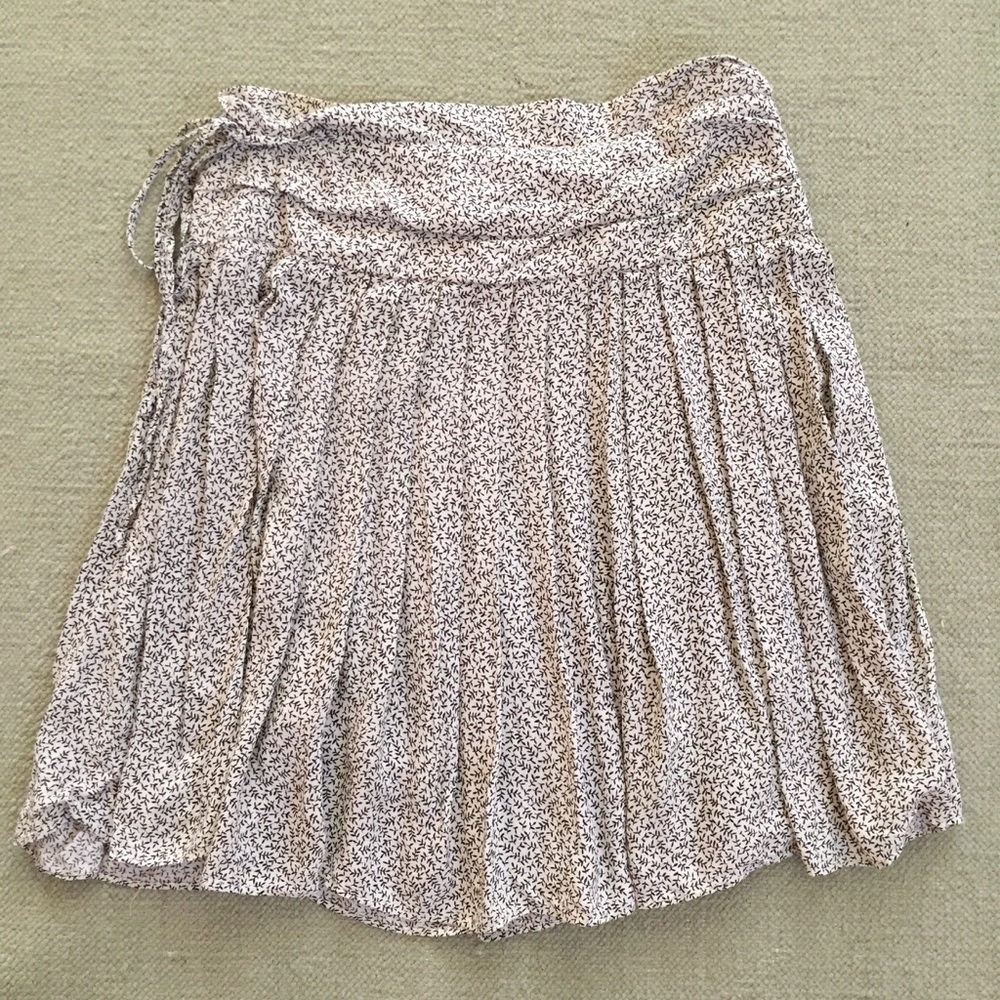 Pleated Floral Skirt